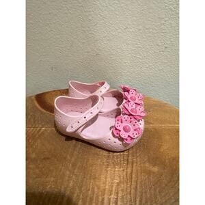Mini Melissa Furadinha Perforated Flower Mary Jane infant girls size 5 pink